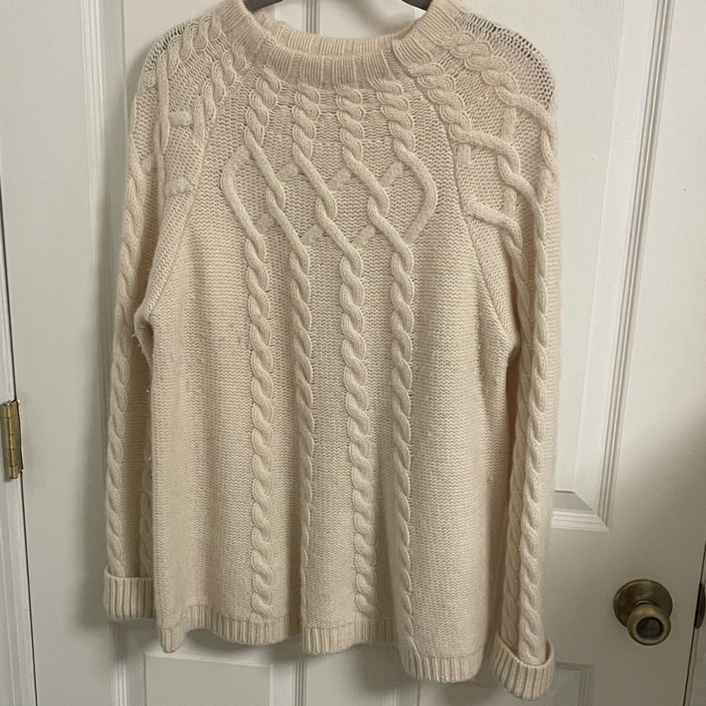 ANTONIO MELANI Ivory Cable Knit Sweater